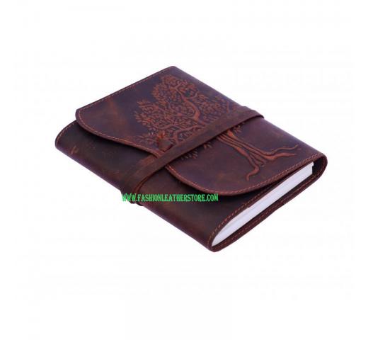 Handmade Antique Leather Journals Travel Diary Brown Tree Of Life Embossed dairy