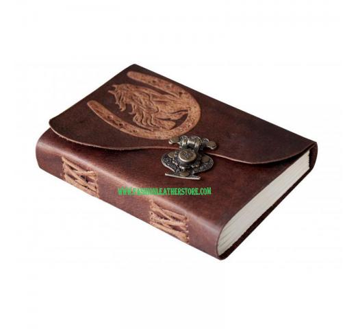 Handmade Vintage Leather Horse Design Journal