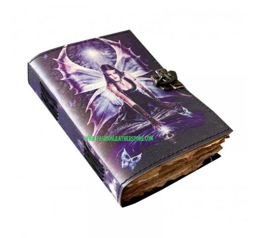 Printed Handmade Leather Journal Gothique Design